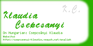 klaudia csepcsanyi business card